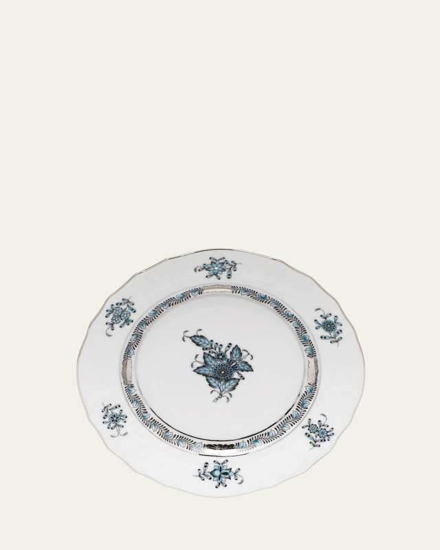 Chinese Bouquet Turquoise & Platinum Bread & Butter Plate